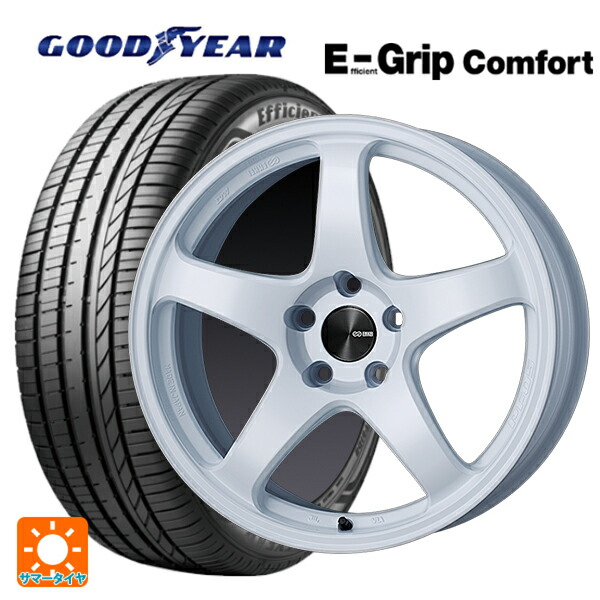 スズキ スイフトスポーツ(ZC33S)用 195/45R17 81W グッドイヤー エフィシェントグリップ コンフォート エンケイ パフォーマンスライン PF05 W 新品サマータイヤホイール 4本セット