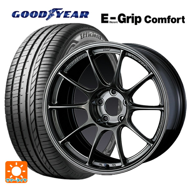 225/55R17 97W グッドイヤー エフィシェントグリップ コンフォート ウェッズ ウェッズスポーツ TC105X フォージド EJ-TI 17-7.5J 国産車用 サマータイヤホイール4本セット｜タイヤホイール専門店コニシタイヤ