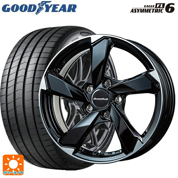 アウディ A5(F5系)用 245/40R18 97Y XL グッドイヤー イーグル F1 アシメトリック6 ユーロアクシス クロスエッジ グロスブラック/カットスポーク 新品サマータイヤホイール 4本セット 132,795円