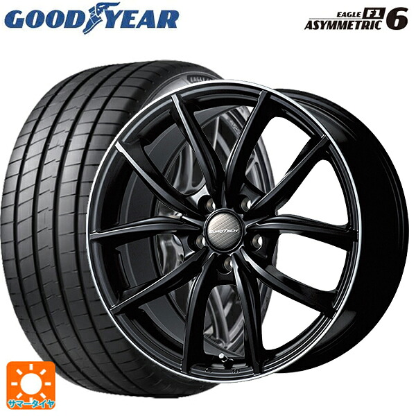 トヨタ アルファード(30系)用 245/40R19 98Y XL グッドイヤー イーグル F1 アシメトリック6 ユーロテック MPライン マットブラック/リムポリッシュ 新品サマータイヤホイール 4本セット|タイヤホイール専門店コニシタイヤ