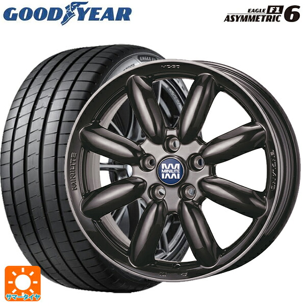 ミニ ミニ(F55/F56/F57)用 205/45R17 88Y XL グッドイヤー イーグル F1 アシメトリック6 ティーエーエス ミニライト MC50 ハイパーブラック 新品サマータイヤホイール 4本セット|タイヤホイール専門店コニシタイヤ