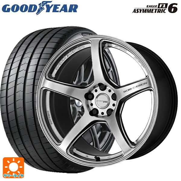 トヨタ GRカローラ(4BA-GZEA14H)用 235/40R18 95Y XL グッドイヤー イーグル F1 アシメトリック6 ワーク エモーション T5R GSL 新品サマータイヤホイール 4本セット