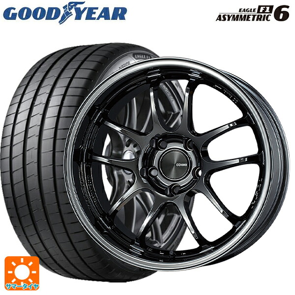 トヨタ GRカローラ(4BA-GZEA14H)用 235/40R18 95Y XL グッドイヤー イーグル F1 アシメトリック6 エンケイ パフォーマンスライン PF01 EVO SBK 新品サマータイヤホイール 4本セット|タイヤホイール専門店コニシタイヤ