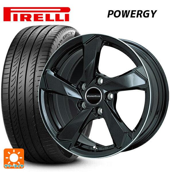 プジョー 508(R8系)用 235/45R18 98Y XL ピレリ パワジー 正規品 ユーロアクシス クロスエッジ グロスブラック/リムポリッシュ 新品サマータイヤホイール 4本セット 109,050円