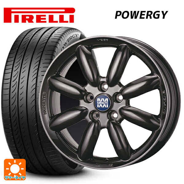 ミニ ミニ(F55/F56/F57)用 205/45R17 88W XL ピレリ パワジー 正規品 ティーエーエス ミニライト MC50 ハイパーブラック 新品サマータイヤホイール 4本セット