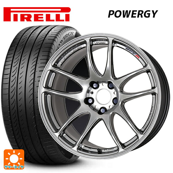 ミツビシ ランサーエボリューション10(CZ4A)用 245/40R18 97Y XL ピレリ パワジー 正規品 ワーク エモーション CR極 GTS 新品サマータイヤホイール 4本セット