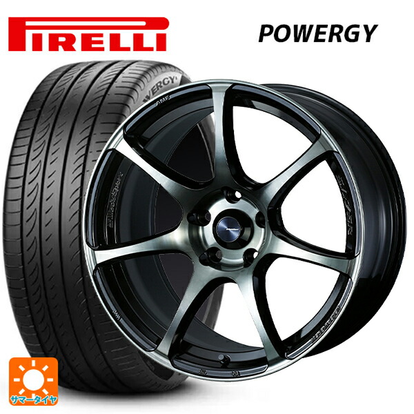 トヨタ ヴォクシー(90系)用 215/45R18 93W XL ピレリ パワジー 正規品 ウェッズ ウェッズスポーツ SA75R WBC 新品サマータイヤホイール 4本セット|タイヤホイール専門店コニシタイヤ