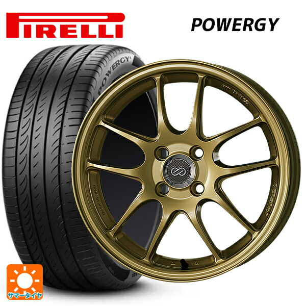トヨタ プリウス(60系)用 195/60R17 90H ピレリ パワジー 正規品 エンケイ パフォーマンスライン PF01 # ゴールド 新品サマータイヤホイール 4本セット|タイヤホイール専門店コニシタイヤ