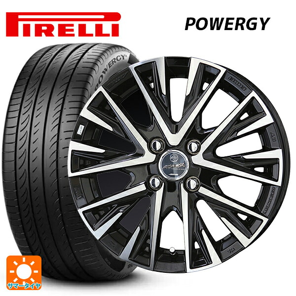 195/65R16 92V ピレリ パワジー 正規品 共豊 スマック レジーナ サファイアブラックポリッシュ 16-6J 国産車用 サマータイヤホイール4本セット|タイヤホイール専門店コニシタイヤ