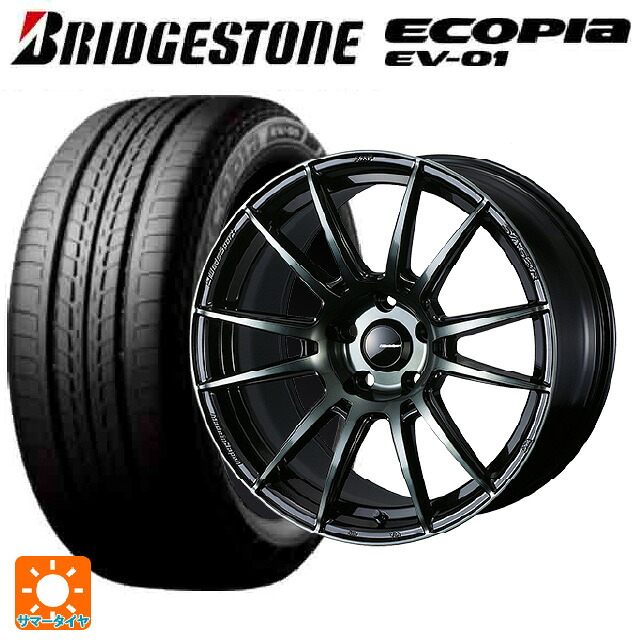 スバル レヴォーグ(VN系)用 215/50R17 91V ブリヂストン エコピア EV-01 正規品 ウェッズ ウェッズスポーツ SA62R WBC 新品サマータイヤホイール 4本セット
