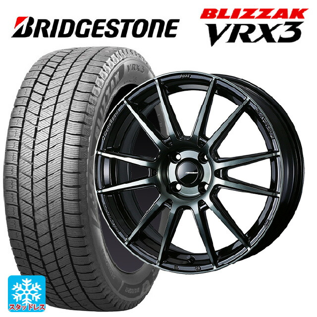 ミツビシ デリカミニ(4WD車)(B3系)用 165/65R15 81Q ブリヂストン ブリザック VRX3 正規品 # ウェッズ ウェッズスポーツ SA62R WBC 新品スタッドレスタイヤホイール 4本セット