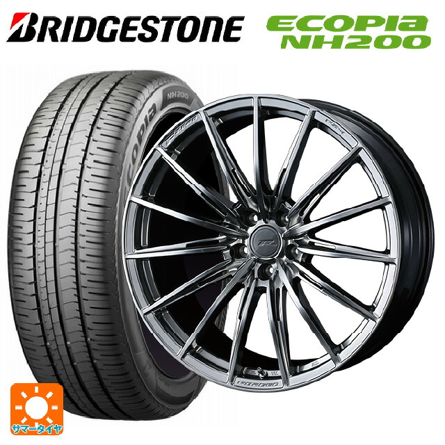 トヨタ プリウス(60系)用 195/50R19 88H ブリヂストン エコピア NH200 正規品 ウェッズ エフゼロ FZ-4 DIAMOND BLACK 新品サマータイヤホイール 4本セット｜タイヤホイール専門店コニシタイヤ