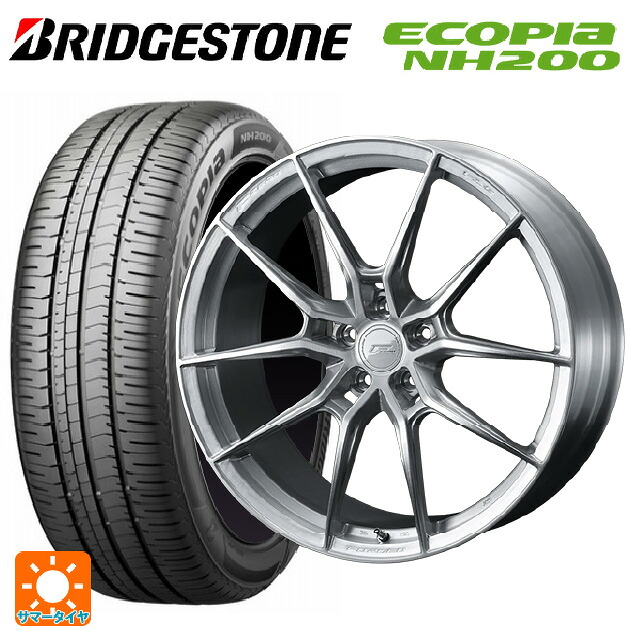 225/45R18 95W XL ブリヂストン エコピア NH200 正規品 ウェッズ エフゼロ FZ-6 ブラッシュド 18-8.5J 国産車用 サマータイヤホイール4本セット