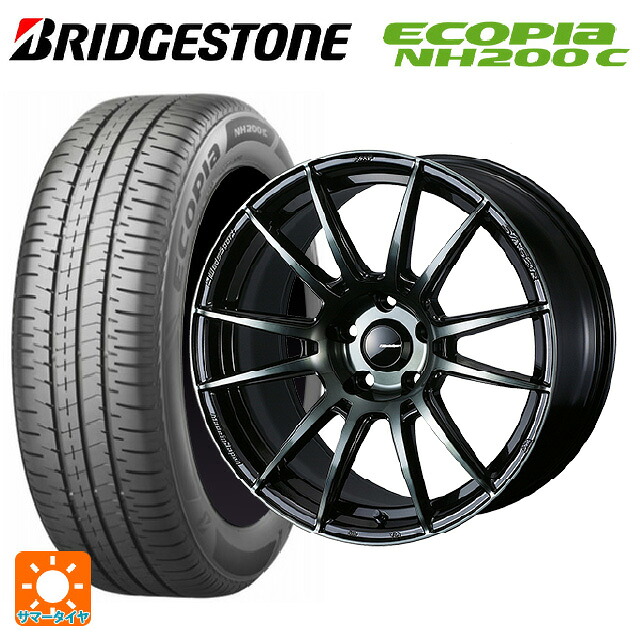 スズキ スイフトスポーツ(ZC33S)用 2024年製 195/45R17 81W ブリヂストン エコピア NH200C 正規品 # ウェッズ ウェッズスポーツ SA62R WBC 新品サマータイヤホイール 4本セット