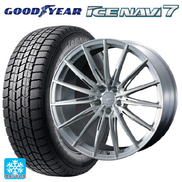 スバル レヴォーグ(VN系)用 2023年製 225/45R18 91Q グッドイヤー アイスナビ7(数量限定) ウェッズ エフゼロ FZ-4 BRUSHED 新品スタッドレスタイヤホイール 4本セット|タイヤホイール専門店コニシタイヤ