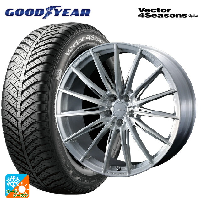 トヨタ アルファード(30系)用 235/50R18 101H XL グッドイヤー ベクターフォーシーズンズ ハイブリッド ウェッズ エフゼロ FZ-4 BRUSHED 新品オールシーズンタイヤホイール 4本セット|タイヤホイール専門店コニシタイヤ