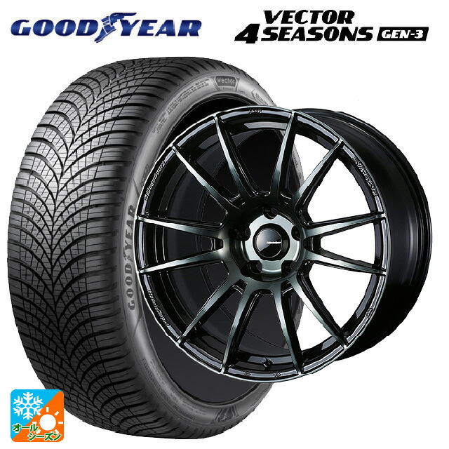 225/45R17 94W XL グッドイヤー ベクター4シーズンズ ジェン3 ウェッズ ウェッズスポーツ SA62R WBC 17-7J 国産車用 オールシーズンタイヤホイール4本セット