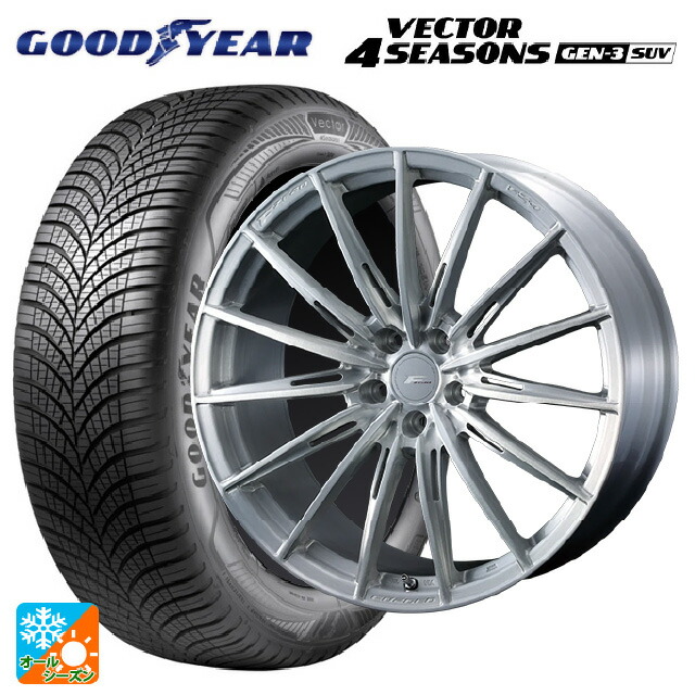 トヨタ RAV4(50系)用 235/55R19 105W XL グッドイヤー ベクター4シーズンズ ジェン3 SUV ウェッズ エフゼロ FZ-4 BRUSHED 新品オールシーズンタイヤホイール 4本セット｜タイヤホイール専門店コニシタイヤ