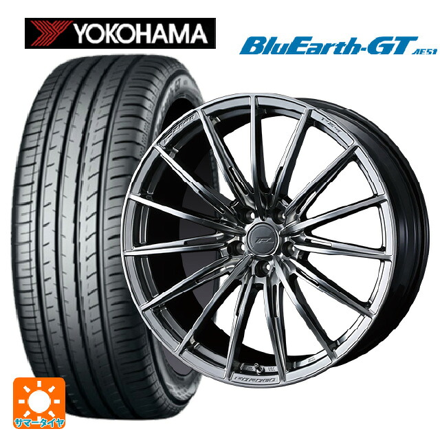 スバル レヴォーグ(VN系)用 225/40R19 93W XL ヨコハマ ブルーアースGT AE51 ウェッズ エフゼロ FZ-4 DIAMOND BLACK 新品サマータイヤホイール 4本セット|タイヤホイール専門店コニシタイヤ
