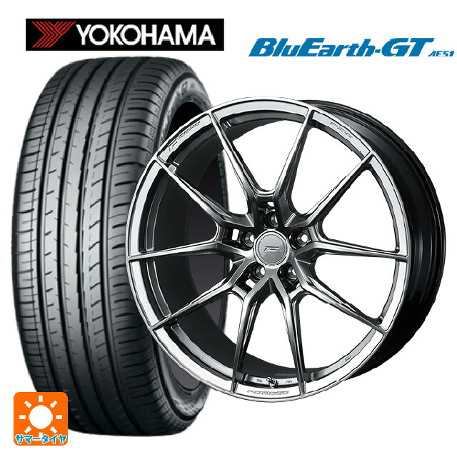 235/45R18 94W ヨコハマ ブルーアースGT AE51 ウェッズ エフゼロ FZ-6 ダイヤモンドブラック 18-8.5J 国産車用 サマータイヤホイール4本セット
