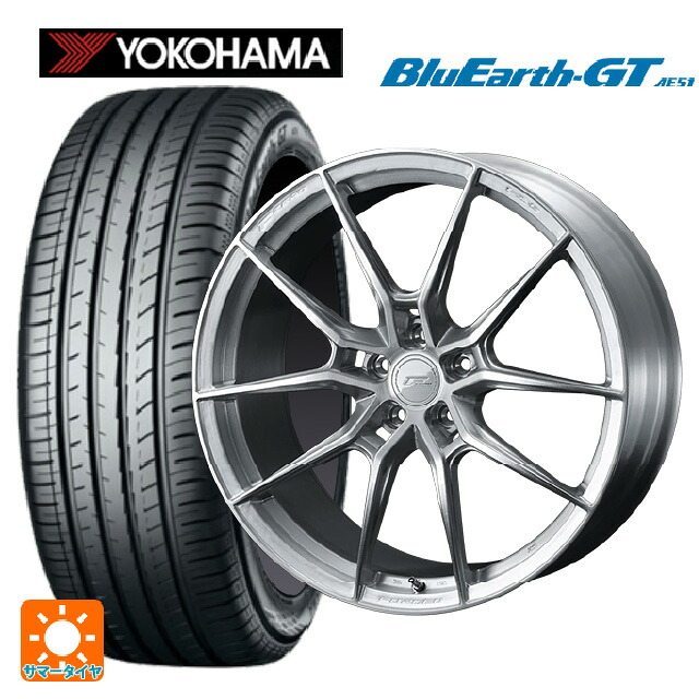 トヨタ GRヤリス(PA系)用 235/40R18 95W XL ヨコハマ ブルーアースGT AE51 ウェッズ エフゼロ FZ-6 ブラッシュド 新品サマータイヤホイール 4本セット