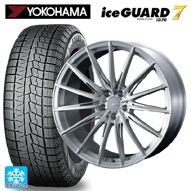 245/45R19 102Q ヨコハマ アイスガード7(IG70) ウェッズ エフゼロ FZ-4 BRUSHED 19-8J 国産車用 スタッドレスタイヤホイール4本セット