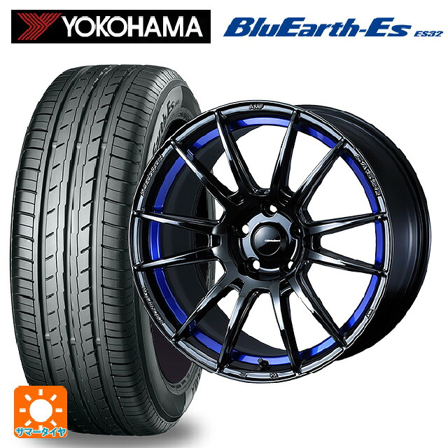 215/45R18 93W ヨコハマ ブルーアースEs ES32 ウェッズ ウェッズスポーツ SA62R BLC2 18-7.5J 国産車用 サマータイヤホイール4本セット