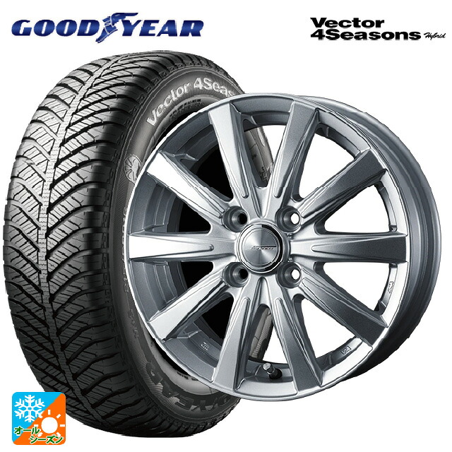 スズキ クロスビー(MND1S系)用 175/60R16 82H グッドイヤー ベクターフォーシーズンズ ハイブリッド ウェッズ ジョーカー スピリッツ シルバー 新品オールシーズンタイヤホイール 4本セット｜タイヤホイール専門店コニシタイヤ