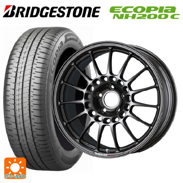 175/65R15 84H ブリヂストン エコピア NH200C 正規品 # エンケイ エンケイスポーツ RC-T5 Dark Silver 15-6J 国産車用 サマータイヤホイール4本セット