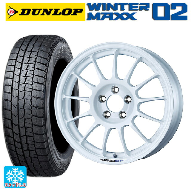2024年製 205/55R16 91Q ダンロップ ウィンターマックス 02(WM02) # エンケイ エンケイスポーツ RC-T5 White 16-6.5J 国産車用 スタッドレスタイヤホイール4本セット｜タイヤホイール専門店コニシタイヤ 124,630円