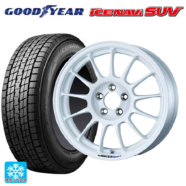 2024年製 235/70R16 106Q グッドイヤー アイスナビ SUV エンケイ エンケイスポーツ RC-T5 White 16-6.5J 国産車用 スタッドレスタイヤホイール4本セット