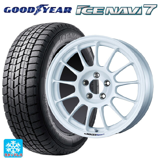 トヨタ プリウス(60系)用 2025年製 195/65R16 92Q グッドイヤー アイスナビ7(数量限定) エンケイ エンケイスポーツ RC-T5 White 新品スタッドレスタイヤホイール 4本セット