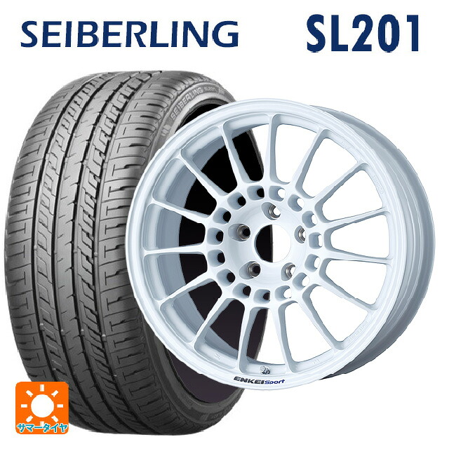235/45R17 94W セイバーリング セイバーリング SL201(ブリヂストン工場生産） エンケイ エンケイスポーツ RC-T5 White 17-8J 国産車用 サマータイヤホイール4本セット