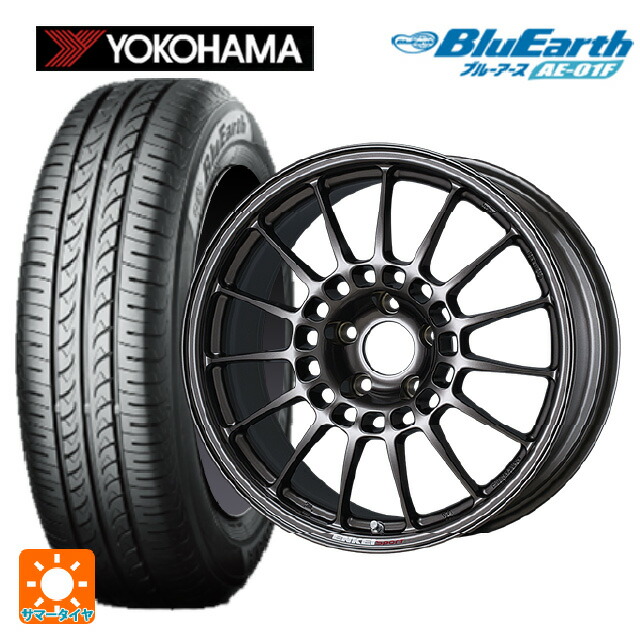 185/60R15 84H ヨコハマ ブルーアース AE01F エンケイ エンケイスポーツ RC-T5 Dark Silver 15-6J 国産車用 サマータイヤホイール4本セット|タイヤホイール専門店コニシタイヤ