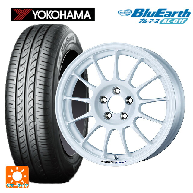 トヨタ プリウス(50系)用 195/65R15 91H ヨコハマ ブルーアース AE01F エンケイ エンケイスポーツ RC-T5 White 新品サマータイヤホイール 4本セット