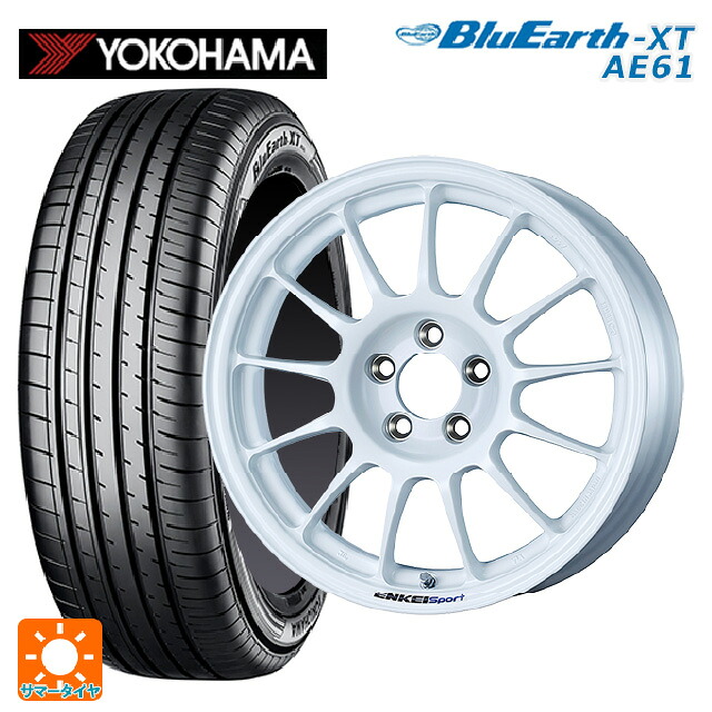 215/60R16 95V ヨコハマ ブルーアースXT AE61 エンケイ エンケイスポーツ RC-T5 White 16-6.5J 国産車用 サマータイヤホイール4本セット