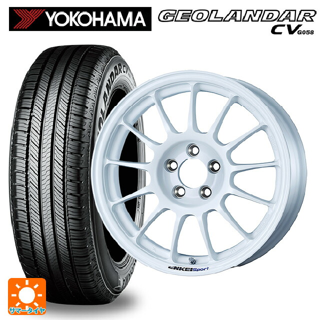 215/70R16 100H ヨコハマ ジオランダー CV G058 正規品 エンケイ エンケイスポーツ RC-T5 White 16-6.5J 国産車用 サマータイヤホイール4本セット｜タイヤホイール専門店コニシタイヤ