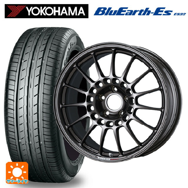スバル レヴォーグ(VN系)用 225/45R18 95W ヨコハマ ブルーアースEs ES32 # エンケイ エンケイスポーツ RC-T5 Dark Silver 新品サマータイヤホイール 4本セット