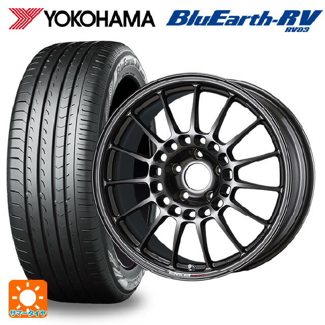トヨタ ヴェルファイア(30系)用 235/50R18 101V XL ヨコハマ ブルーアース RV03 # エンケイ エンケイスポーツ RC-T5 Dark Silver 新品サマータイヤホイール 4本セット