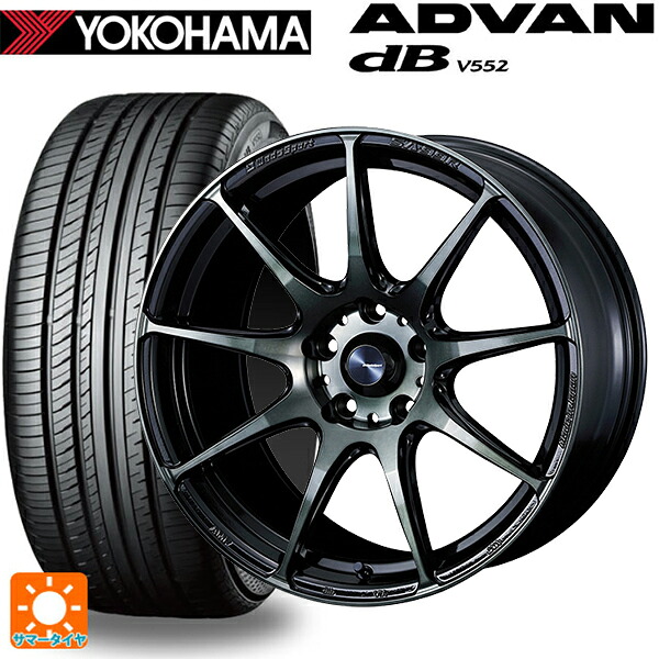 トヨタ bZ4X(11/15系)用 235/60R18 107W XL ヨコハマ アドバンデシベル V552 for SUV 正規品 ウェッズ ウェッズスポーツ SA99R WBC 新品サマータイヤホイール 4本セット