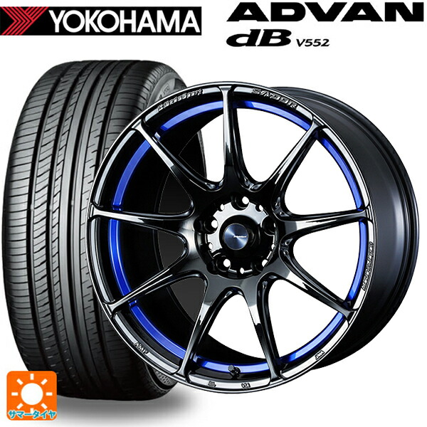 トヨタ bZ4X(11/15系)用 235/60R18 107W XL ヨコハマ アドバンデシベル V552 for SUV 正規品 ウェッズ ウェッズスポーツ SA99R BLC2 新品サマータイヤホイール 4本セット