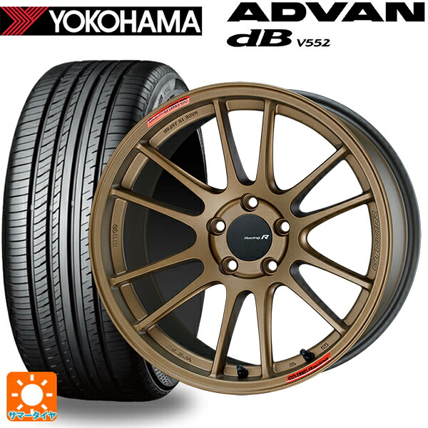 マツダ CX-80(KL5/KL3系)用 235/60R18 107W XL ヨコハマ アドバンデシベル V552 for SUV 正規品 エンケイ レーシングレボリューション GTC01RR チタニウムゴールド 新品サマータイヤホイール 4本セット