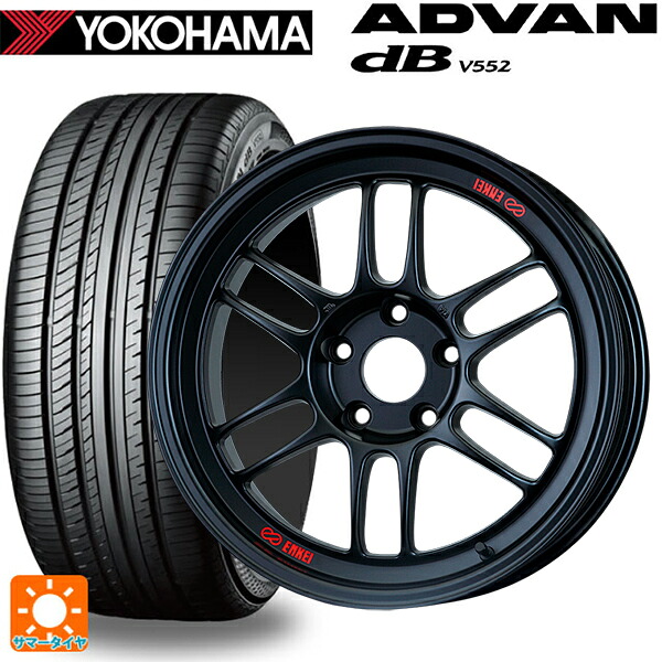 235/60R18 107W XL ヨコハマ アドバンデシベル V552 for SUV 正規品 エンケイ レーシング RPF1 マットブラック 18-8.5J 国産車用 サマータイヤホイール4本セット