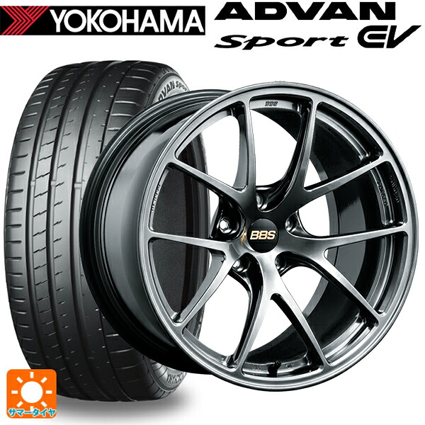 ホンダ プレリュード(BF1)用 235/45R18 98Y XL ヨコハマ アドバンスポーツ EV V108 正規品 BBS RI-A DB 新品サマータイヤホイール 4本セット