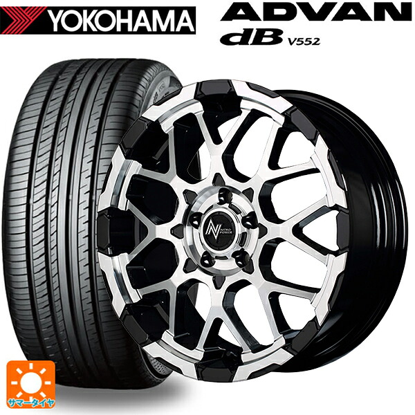 トヨタ bZ4X(11/15系)用 235/60R18 107W XL ヨコハマ アドバンデシベル V552 for SUV 正規品 エムアイディー ナイトロパワー M28バレットエス ブラック/ミラーカット 新品サマータイヤホイール 4本セット
