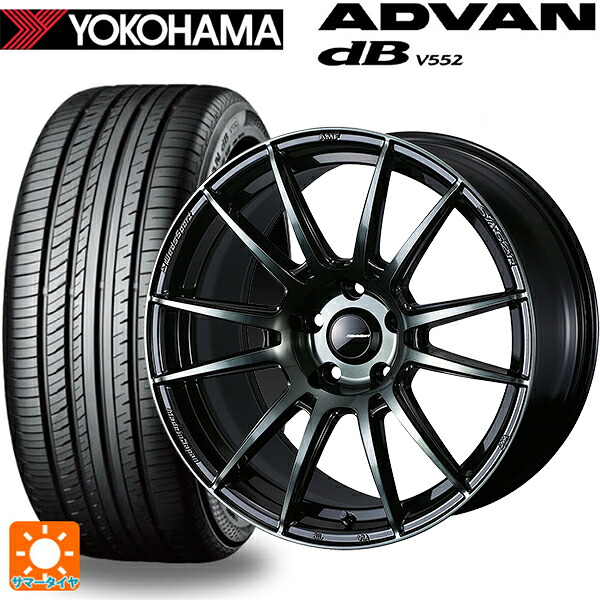 トヨタ bZ4X(11/15系)用 235/60R18 107W XL ヨコハマ アドバンデシベル V552 for SUV 正規品 ウェッズ ウェッズスポーツ SA62R WBC 新品サマータイヤホイール 4本セット