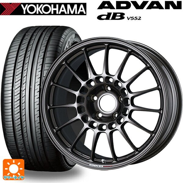 トヨタ bZ4X(11/15系)用 235/60R18 107W XL ヨコハマ アドバンデシベル V552 for SUV 正規品 エンケイ エンケイスポーツ RC-T5 Dark Silver 新品サマータイヤホイール 4本セット