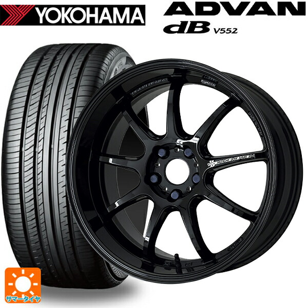 トヨタ bZ4X(11/15系)用 235/60R18 107W XL ヨコハマ アドバンデシベル V552 for SUV 正規品 ワーク エモーション D9R BLK 新品サマータイヤホイール 4本セット