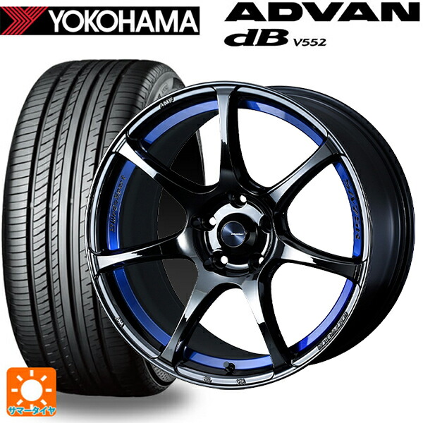 トヨタ bZ4X(11/15系)用 235/60R18 107W XL ヨコハマ アドバンデシベル V552 for SUV 正規品 ウェッズ ウェッズスポーツ SA75R BLC2 新品サマータイヤホイール 4本セット 155,080円