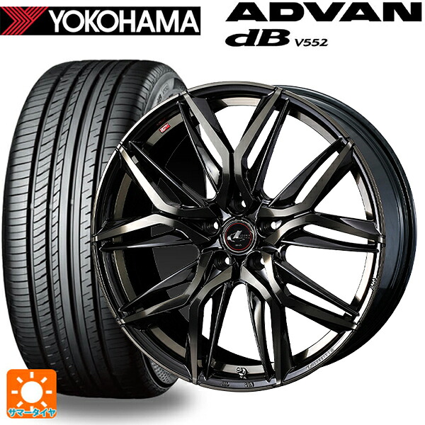 ミツビシ アウトランダーPHEV(5LA GNOW)用 235/60R18 107W XL ヨコハマ アドバンデシベル V552 for SUV 正規品 ウェッズ レオニス LM PBMC/TI 新品サマータイヤホイール 4本セット｜タイヤホイール専門店コニシタイヤ